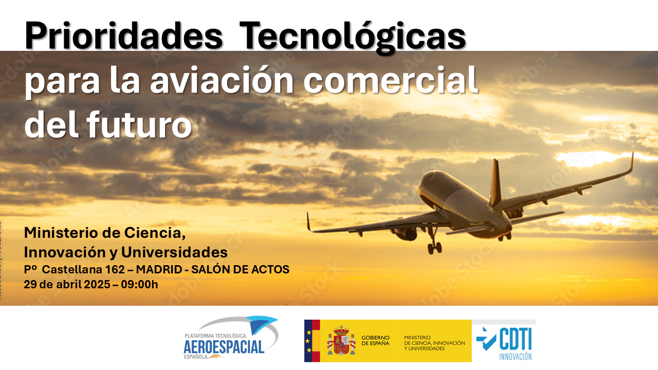 ARIEMA participará en una jornada del CDTI y la PAE sobre el futuro tecnológico de la aviación comercial